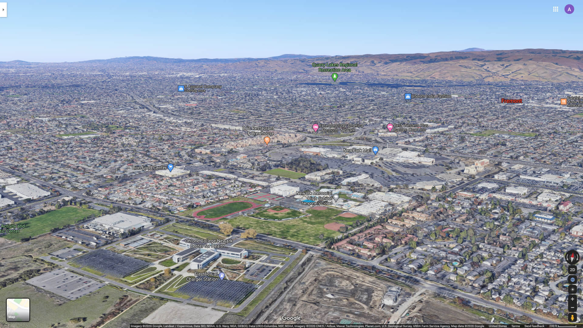 Fremont Downtown Map California